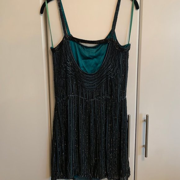 Parker Silk Sequined Cocktail Dress - Picture 2 of 2